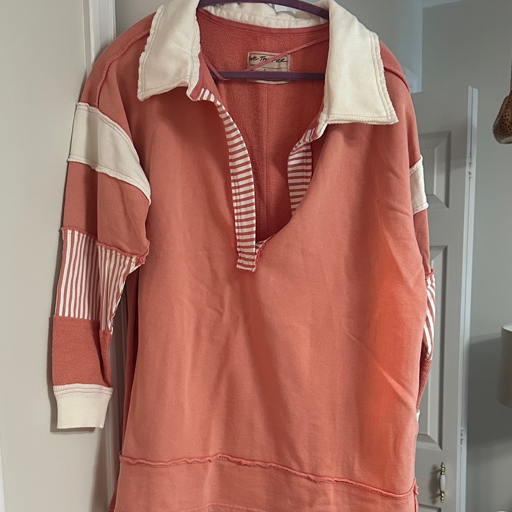 We The Free Coral Knit Top